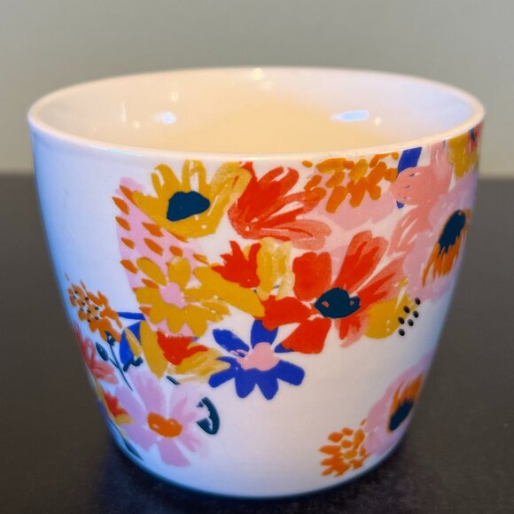 OPALHOUSE Floral Letter M Initial Monogram Wide-Mouth Ceramic Mug - Picture 2 of 6